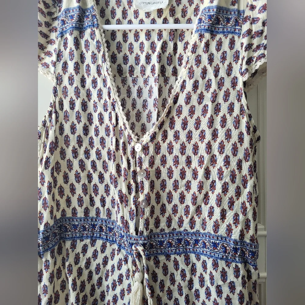 Cotton Candy LA Boho Romper - S